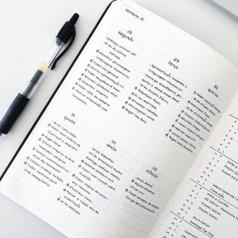 32 Easy Minimalist Bullet Journal Weekly Spreads To Try Right Now