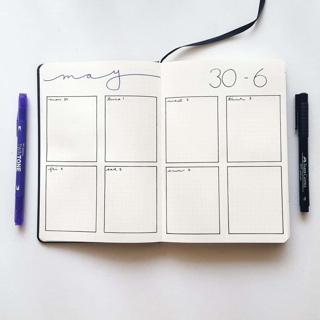 A6 Bullet journal minimalist Set up 