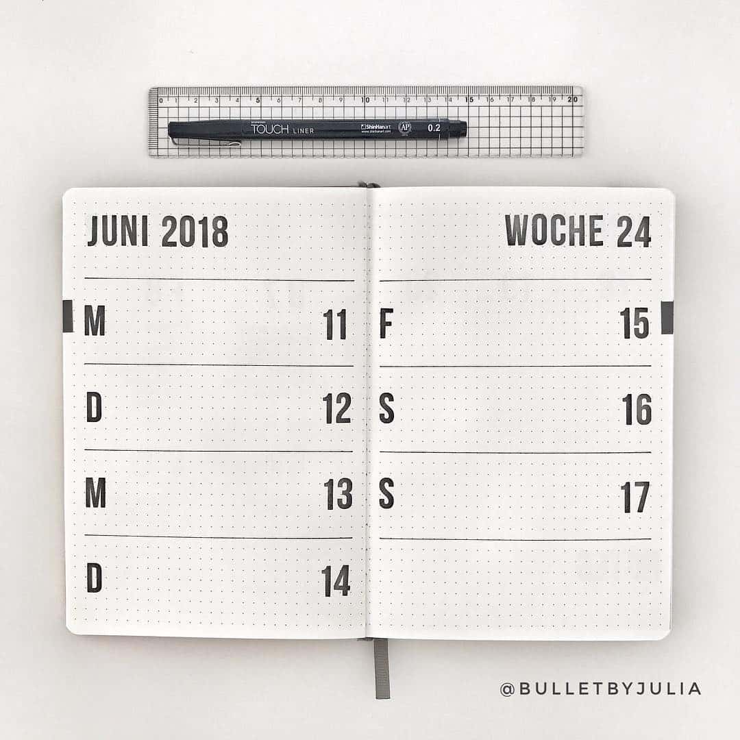 Have a look at these simple and minimalist bullet journal weekly spreads/layout for new ideas! #bulletjournal #bulletjournalweeklylog #bujo