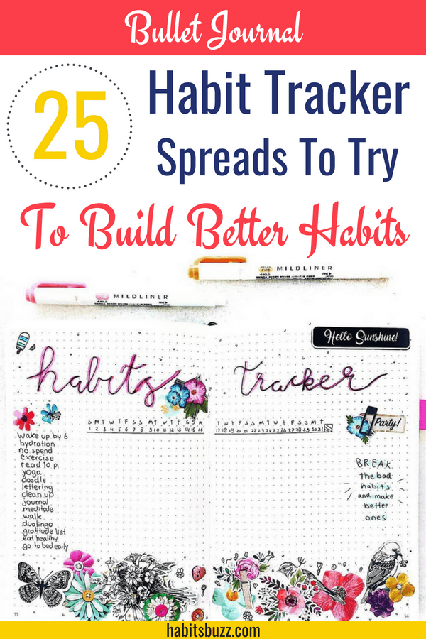 25 stunning habit trackers for your bullet journal to build better habits 