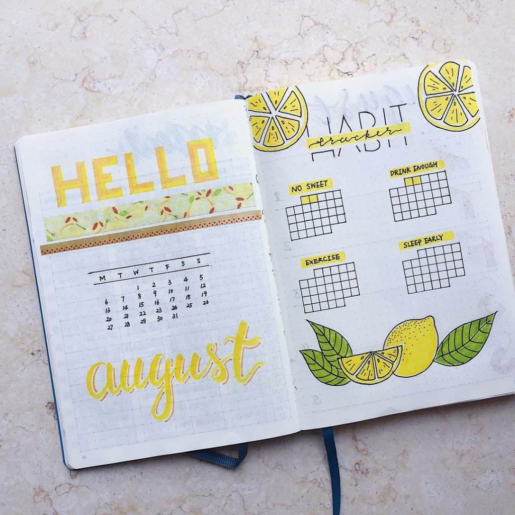 25 habit tracker ideas for your bullet journal #habits #bulletjournal #habittrackers