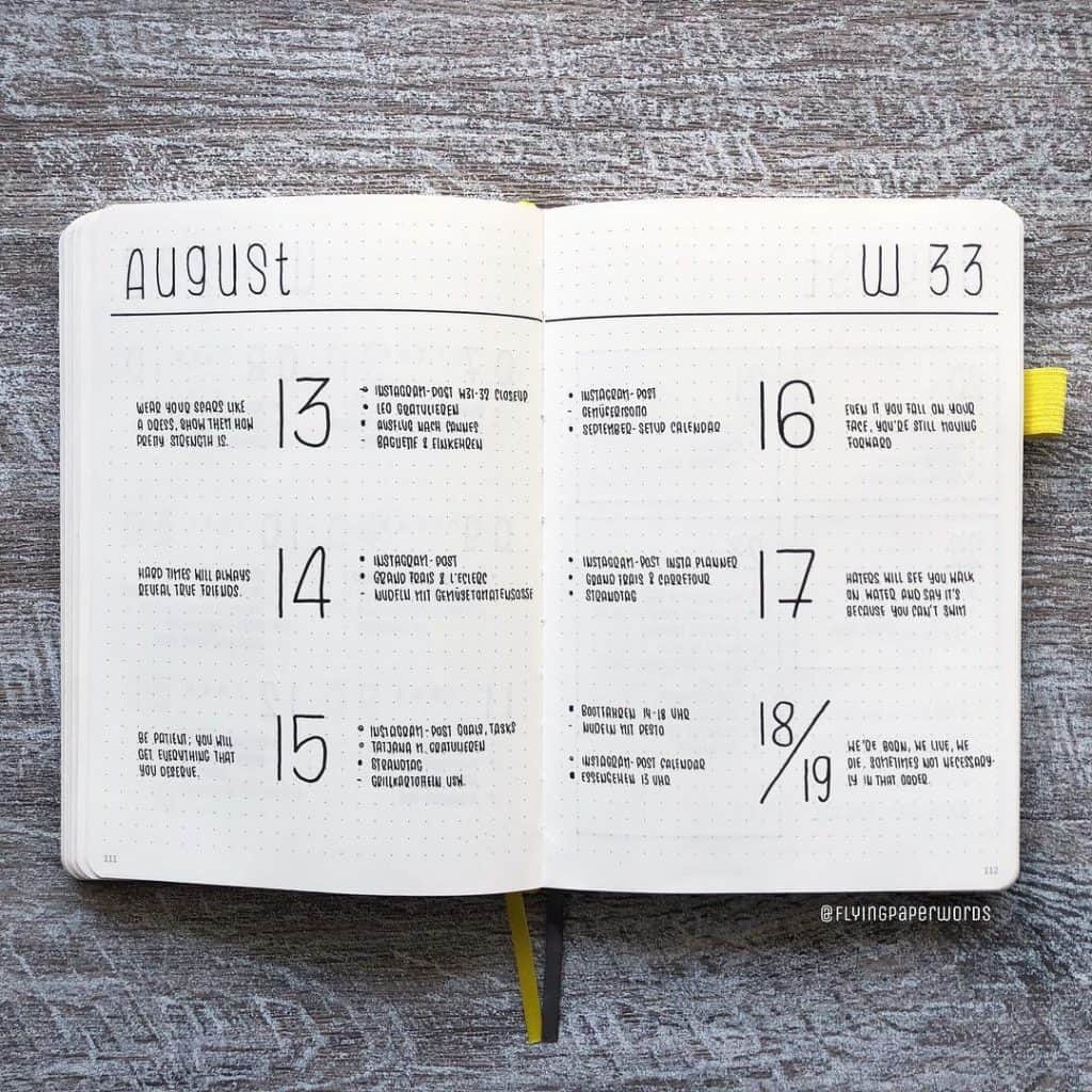 17 minimalist bullet journal accounts to follow on Instagram 