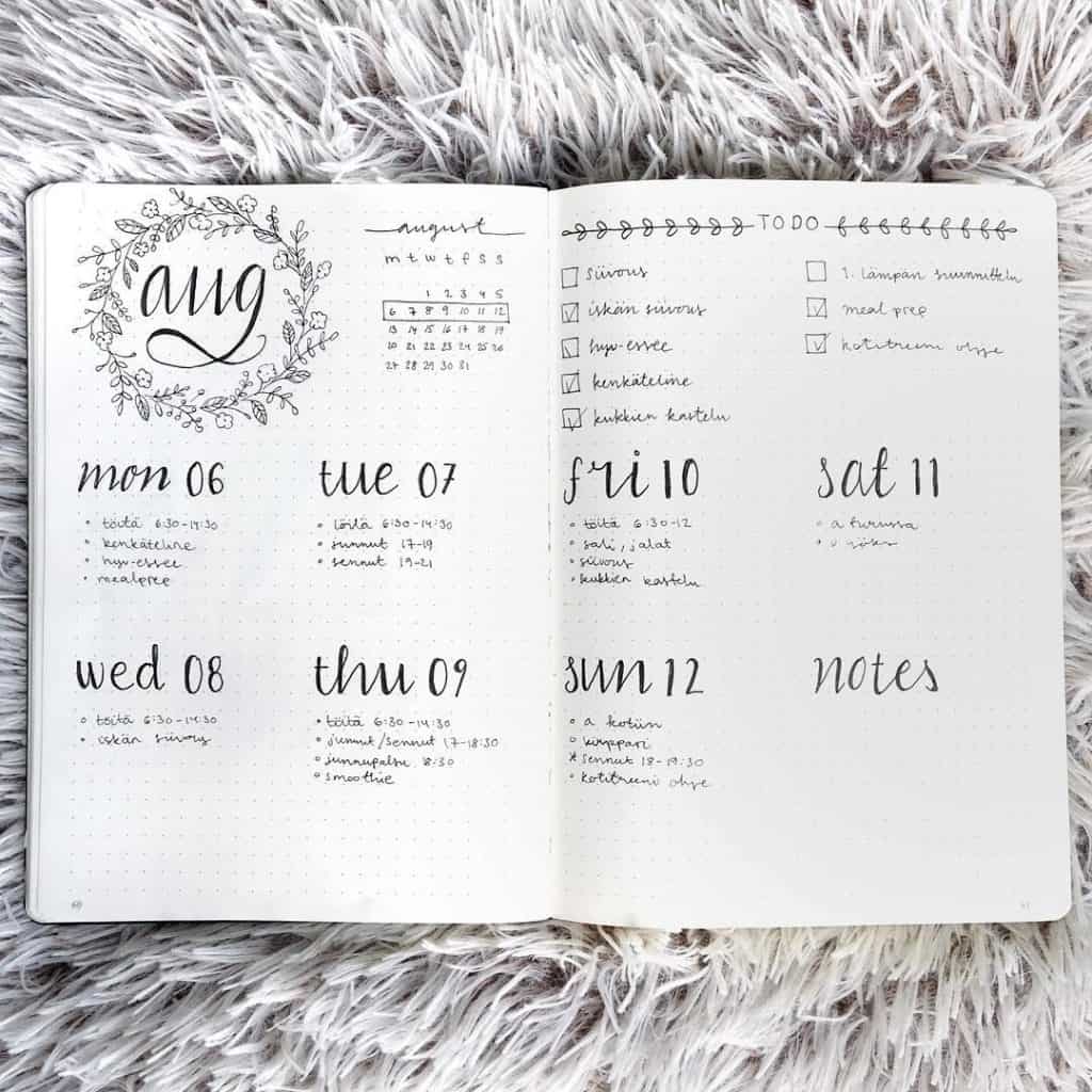 17 minimalist bullet journal accounts to follow on Instagram 