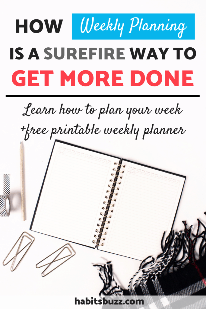 How to increase productivity through weekly planning