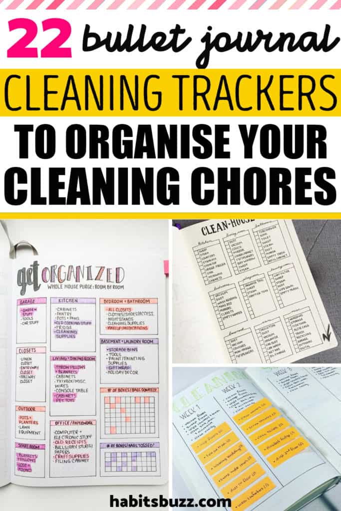 bullet journal cleaning schedule layouts