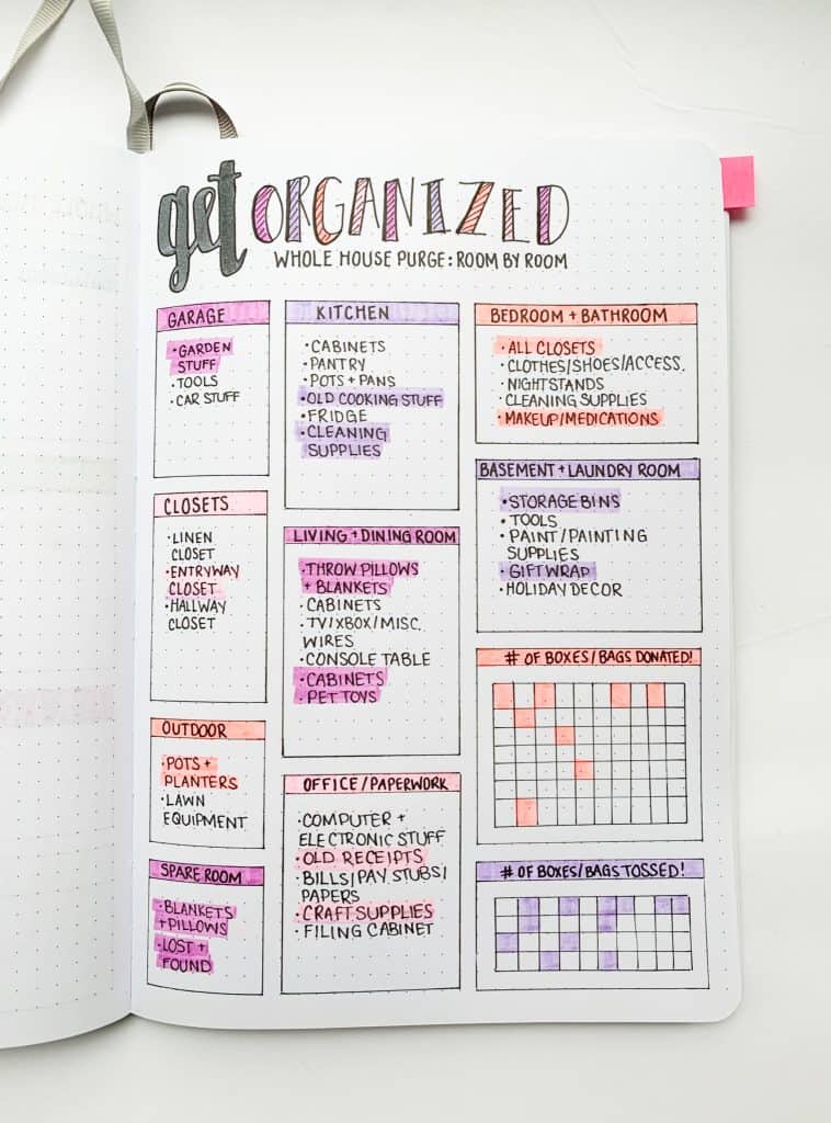 22 bullet journal cleaning layouts to keep your home squeaky clean