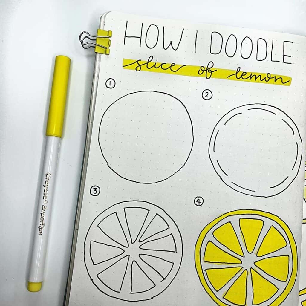 100+ bullet journal step-by-step doodles that anyone can draw