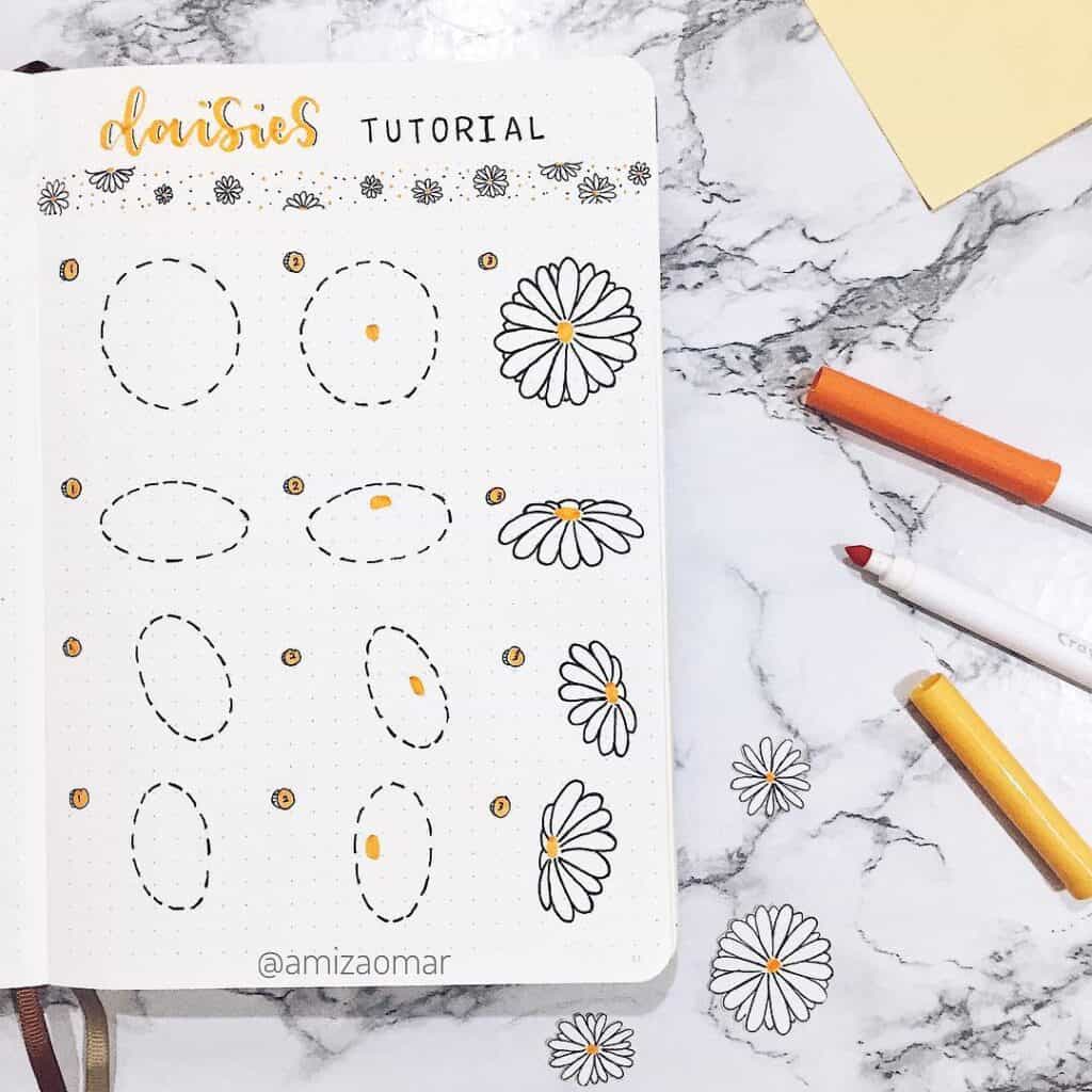100+ bullet journal step-by-step doodles that anyone can draw