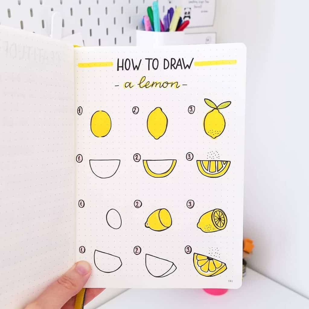 100+ bullet journal step-by-step doodles that anyone can draw