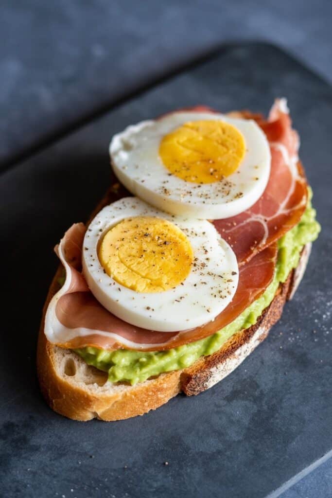 Turkey & Avocado Toast -breakfast ideas with 30g protein