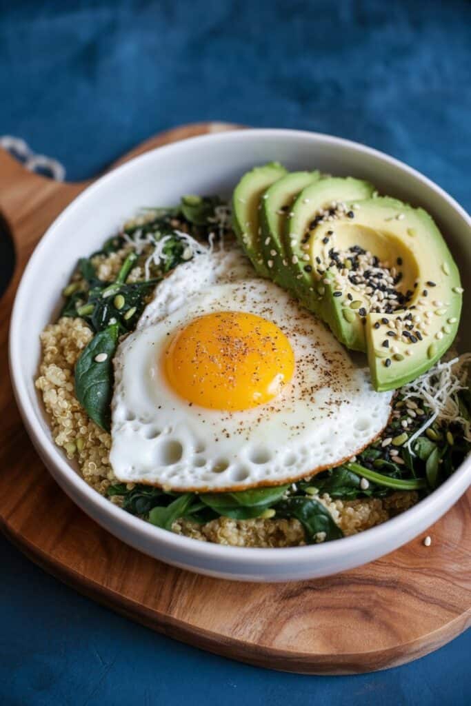 Breakfast Quinoa Bowl-breakfast ideas with 30g protein 