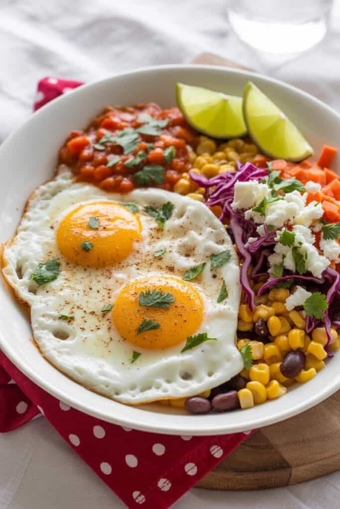 Egg Burrito Bowl-breakfast ideas with 30g protein