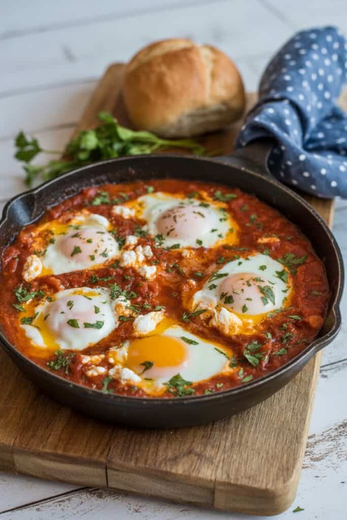 Shakshuka with Feta-breakfast ideas with 30g protein